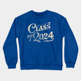 Class of 2024 distressed texture Crewneck Sweatshirt